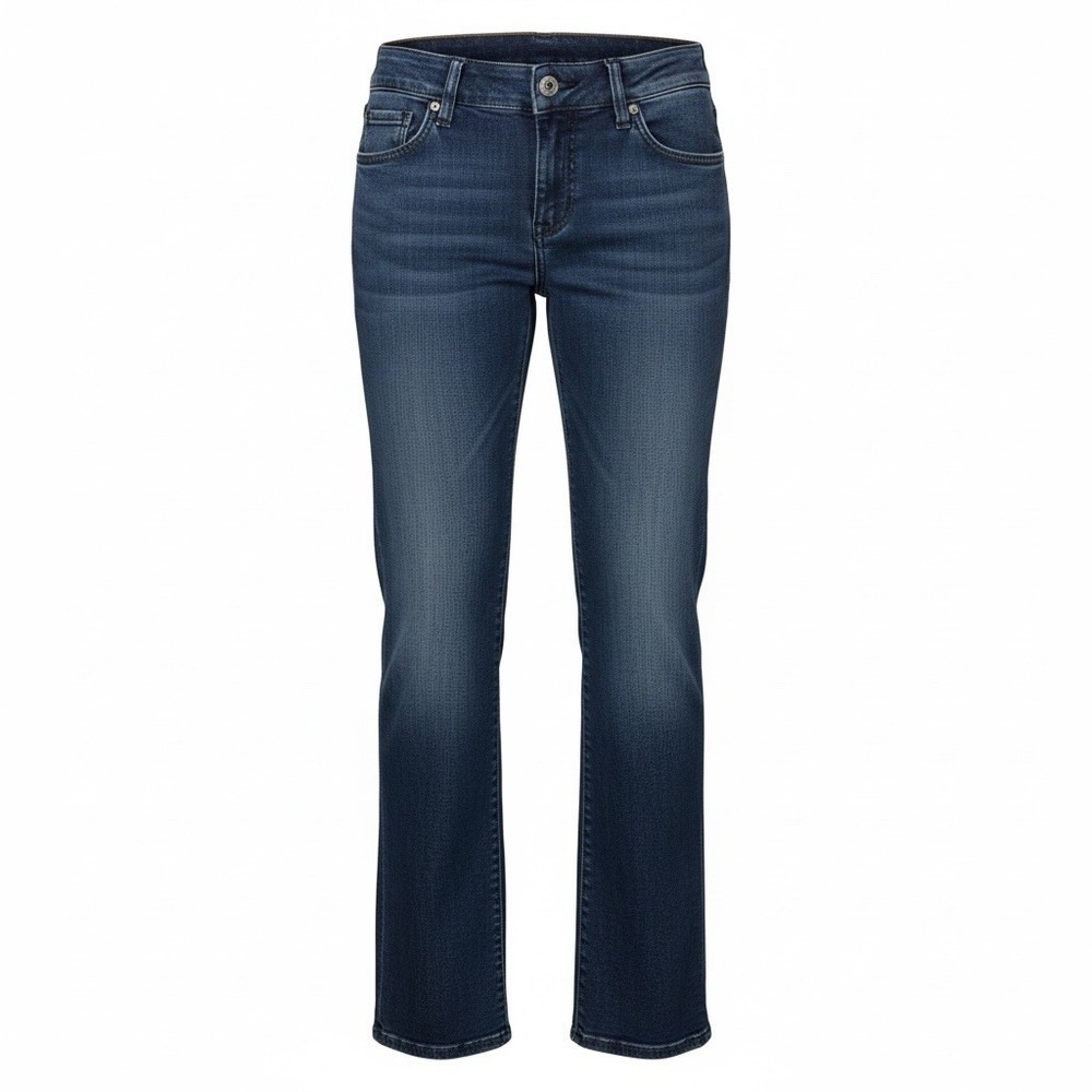 Michael Kors Jeans Womens 4 30x32 Blue Stretch Wide Leg Dark Wash Low Rise